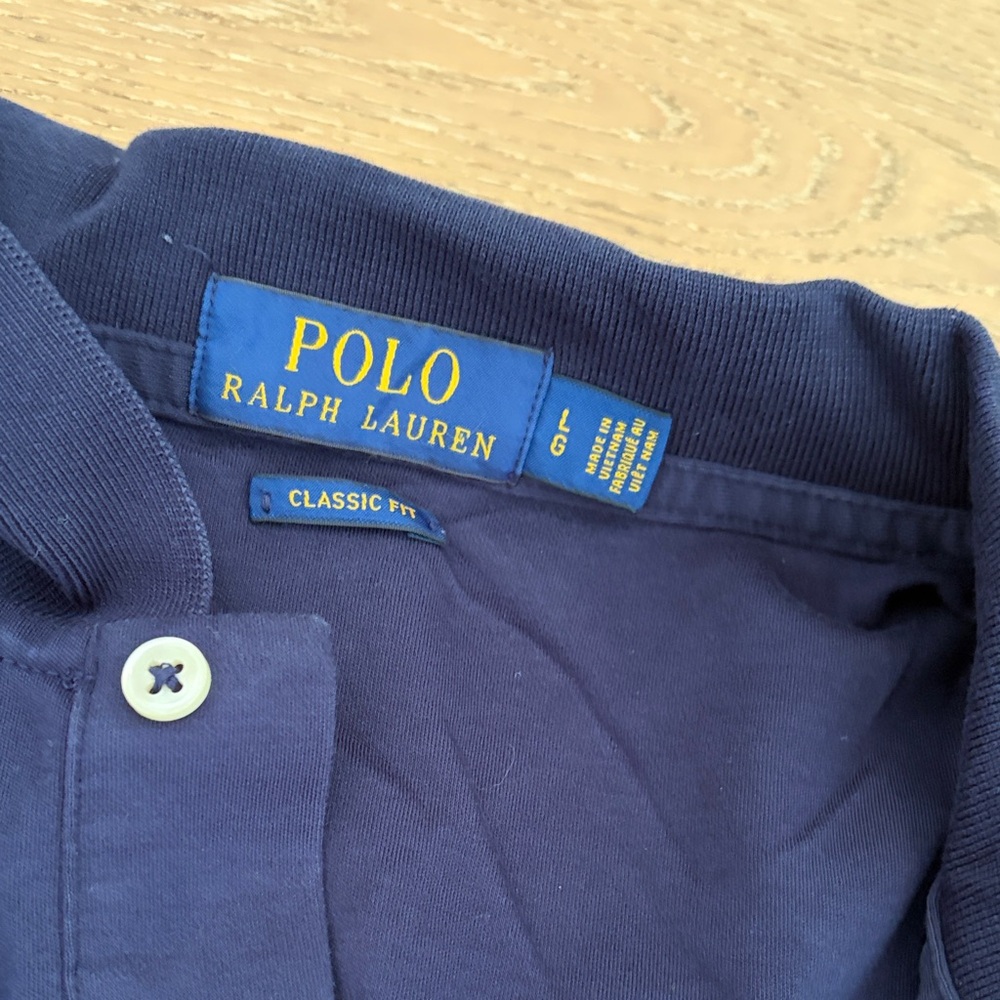 Polo by Ralph Lauren Men's Navy Polo with White Pony - Picture 3 of 3